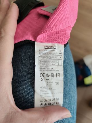 Protecciones patines Oxelo niño rosa