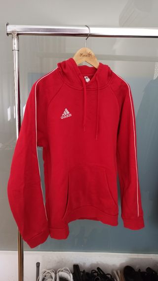 Sudadera Adidas Roja con Capucha