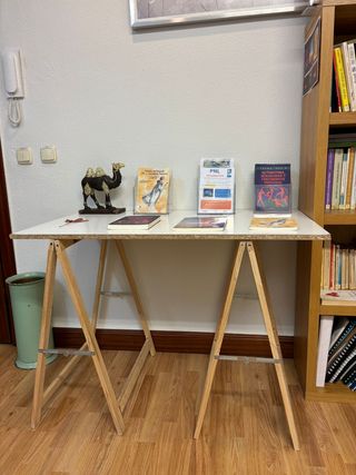 Mesa caballete madera y metal