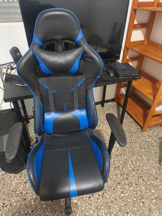 2 Sillas Gamer Negra y Azul