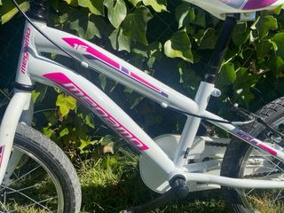 Bicicleta infantil Megamo 16 blanca y rosa