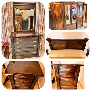 Dormitorio completo madera oscura