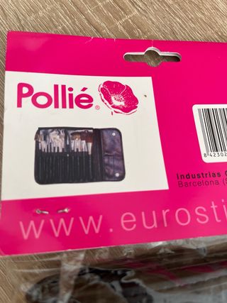Estuche 12 Pinceles Maquillaje Pollie Negro