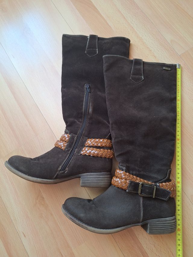 Botas altas de ante para mujer