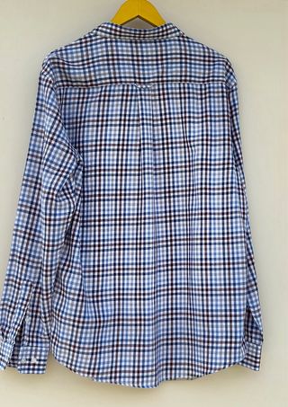 Camisa James Pringle cuadros azul y marrón