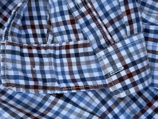 Camisa James Pringle cuadros azul y marrón