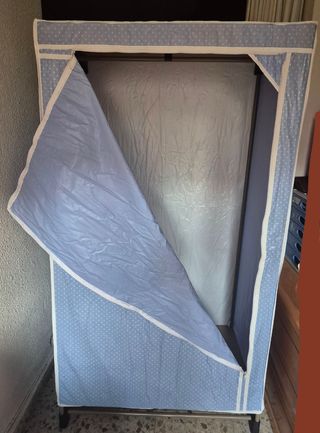 Armario ropero Rayen tela y metal