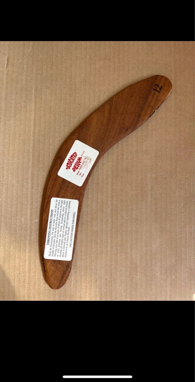 Bumerang in legno Geco