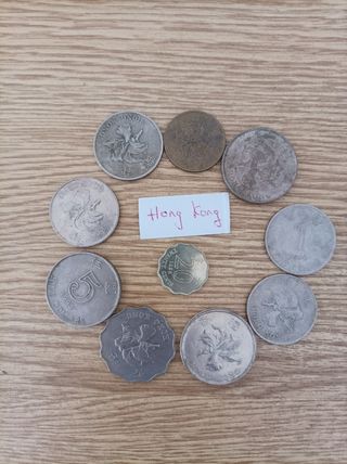 Monedas de China y Hong Kong