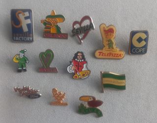 Lote 12 pins vintage coleccionables