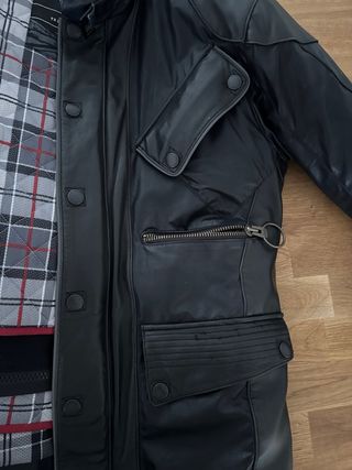 Chaqueta Moto Barbour Triumph marrón oscura 