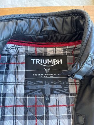 Chaqueta Moto Barbour Triumph marrón oscura 