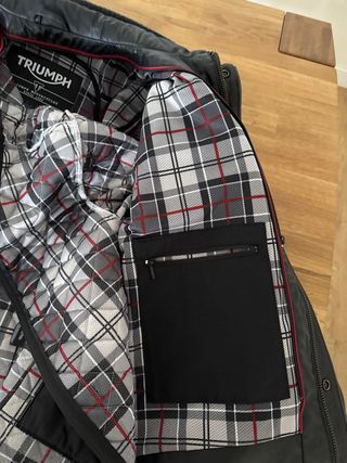 Chaqueta Moto Barbour Triumph marrón oscura 