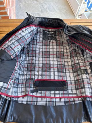 Chaqueta Moto Barbour Triumph marrón oscura 