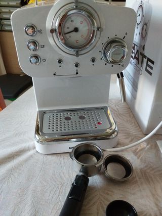 Cafetera Espresso Retro Blanca