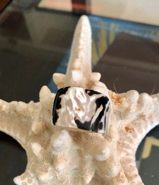 Anillo artesanal concha Cuba 