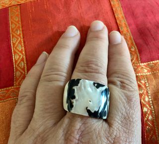 Anillo artesanal concha Cuba 