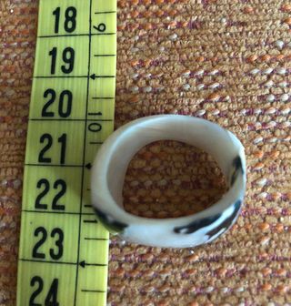 Anillo artesanal concha Cuba 