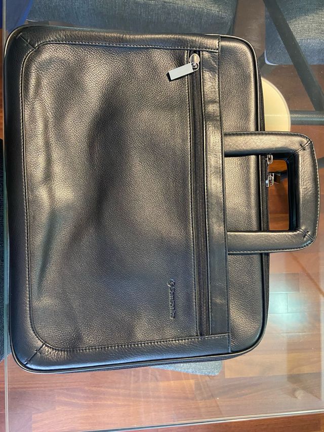Portadocumenti Samsonite Pelle Nera Nuovo