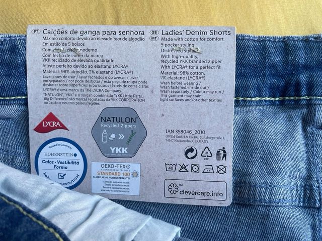 Pantalón Vaquero Corto Chica Esmara