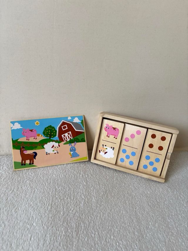 Juegos educativos de madera para niños.