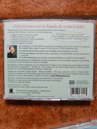Lote 3 CDs El Efecto Mozart Música Bebés