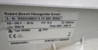 LAVADORA BOSCH BLANCO DE 8 KILOS VARIOPERFECT