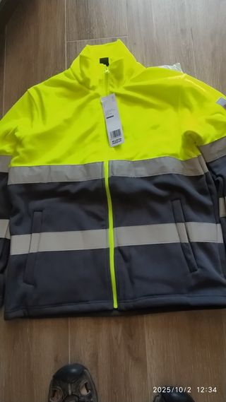 Forro Polar Amarillo y Gris