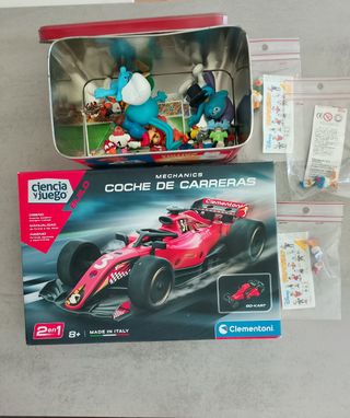 Maqueta Coche Carreras Clementoni + Figuras Kinder