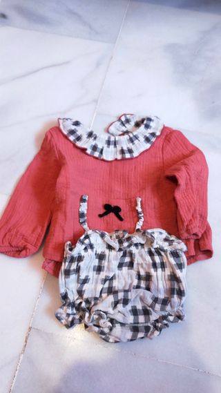 Conjunto blusa y braga 18 meses