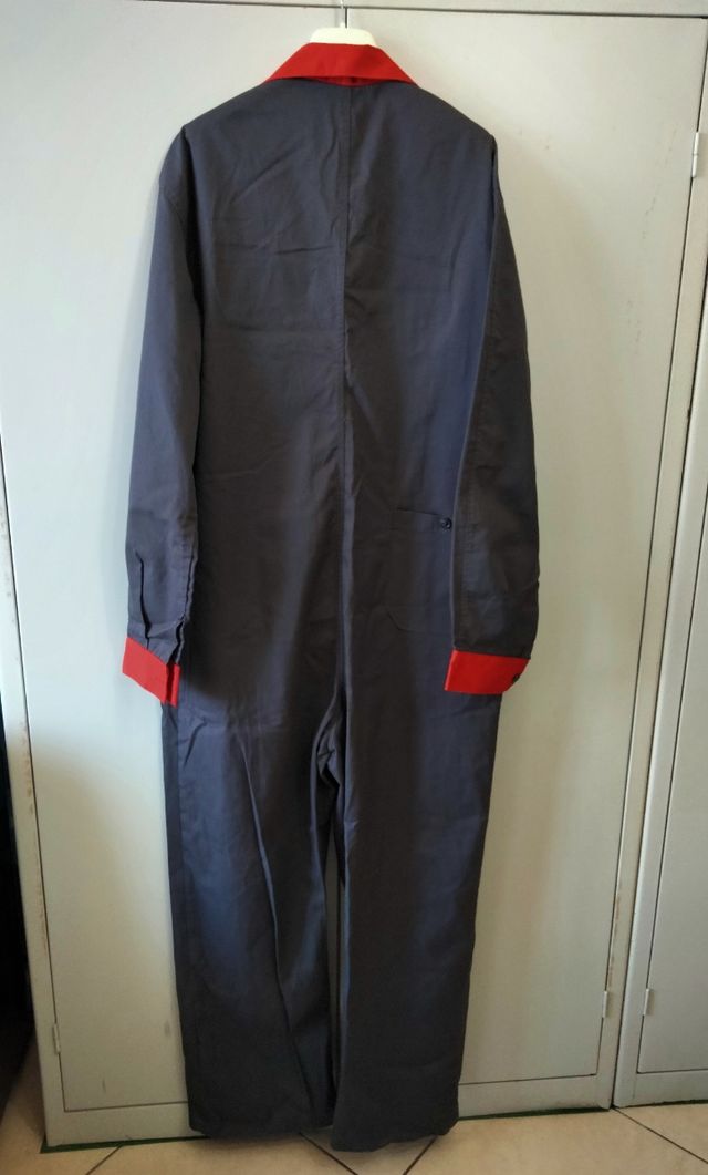 Tuta da lavoro Esso uomo grigia e rossa