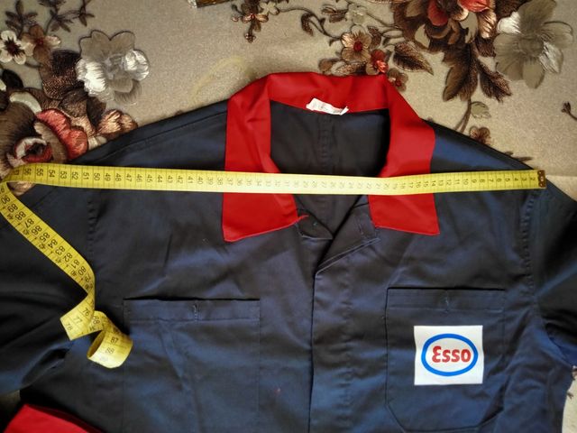 Tuta da lavoro Esso uomo grigia e rossa