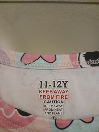 Pijama Verano Niña Unicornio Talla 12