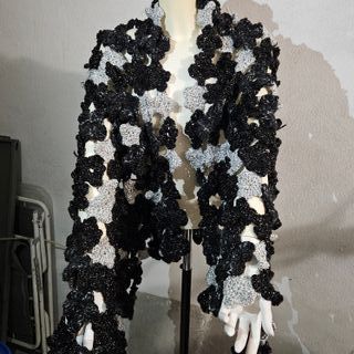 Sciarpa elegante nero/argento