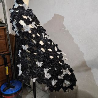 Sciarpa elegante nero/argento