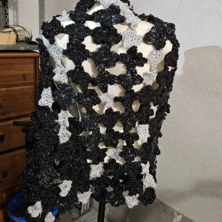 Sciarpa elegante nero/argento