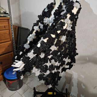 Sciarpa elegante nero/argento