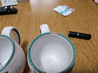 Set 4 Tazze Ceramica Uva Dipinte a Mano