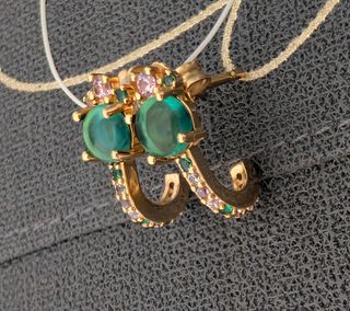 Pendientes Apodemia Oro y Verde
