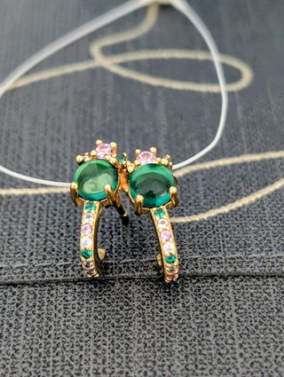 Pendientes Apodemia Oro y Verde