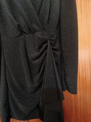 Vestido fiesta brillo negro Talla S