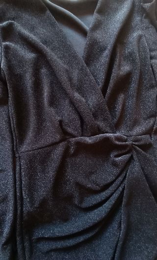 Vestido fiesta brillo negro Talla S