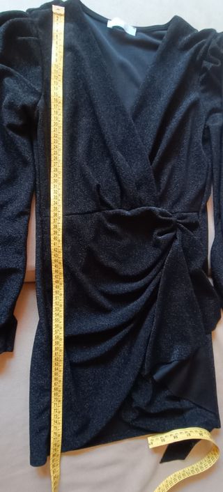 Vestido fiesta brillo negro Talla S