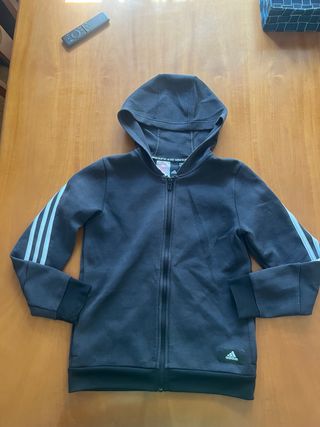 Sudadera Adidas cremallera negra