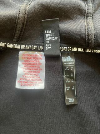 Sudadera Adidas cremallera negra