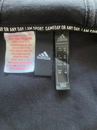 Sudadera Adidas cremallera negra