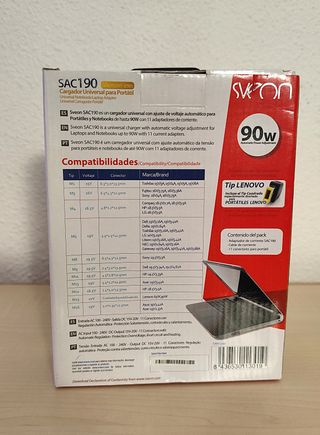Cargador Sveon 90W Universal para portátil