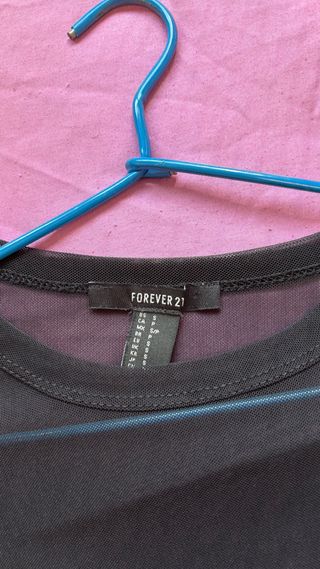 Camiseta Forever 21 Malla Transparente Talla S