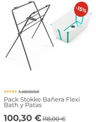 Stokke flexi bath + soporte + adaptador 0 meses