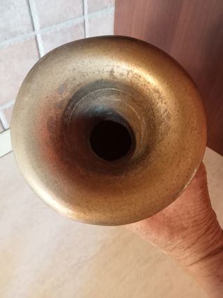 Vaso Ottone Vintage Decorato